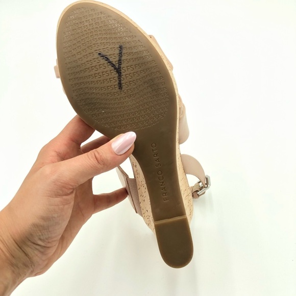 Franco Sarto Blush/Nude Wedge Heel Sandals Size 10 - Picture 11 of 13